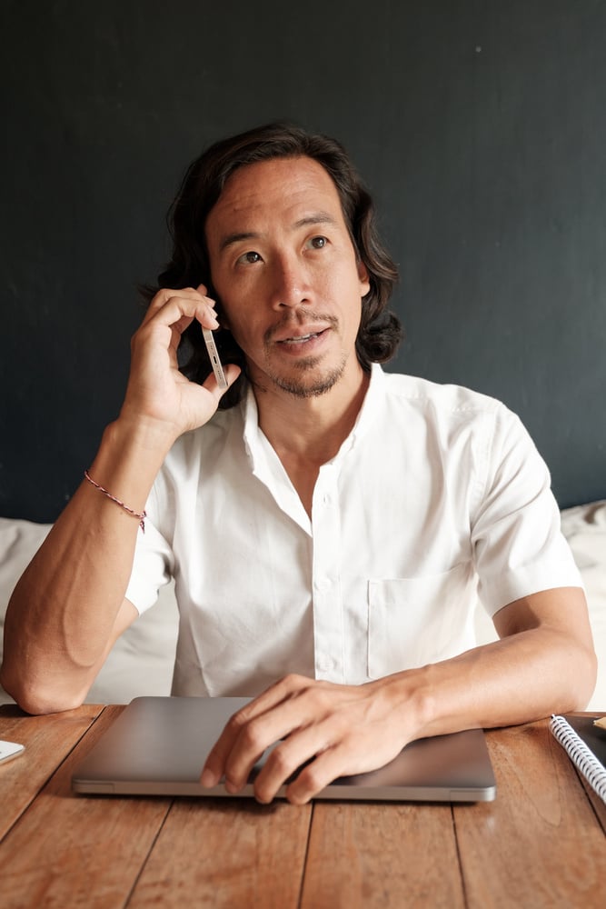 Man in  a Phone Call